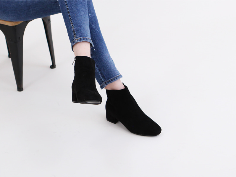 RJ-8323 Zipper Suede Ankle Boots Luxury Pattern Dr