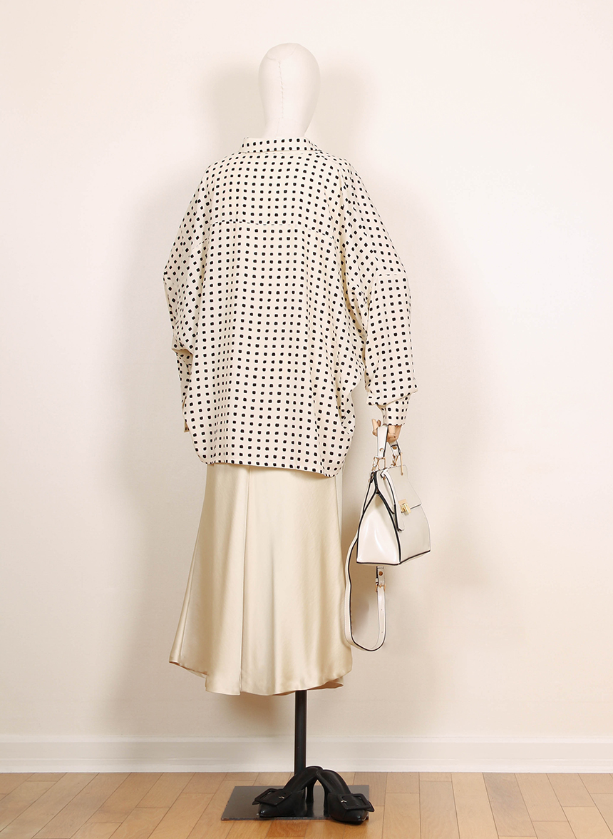 Satin Flare Skirt 3-Color Mermaid Autumn A-Line Mi