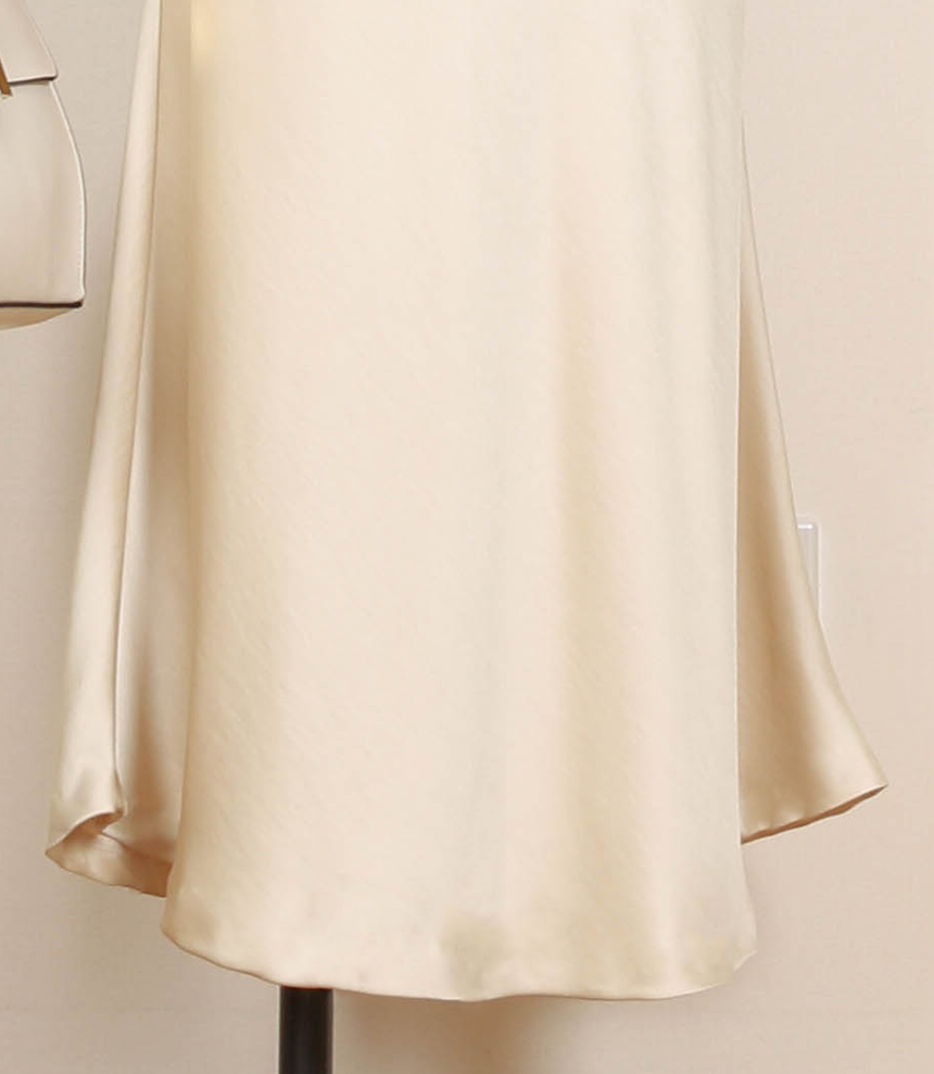 Satin Flare Skirt 3-Color Mermaid Autumn A-Line Mi