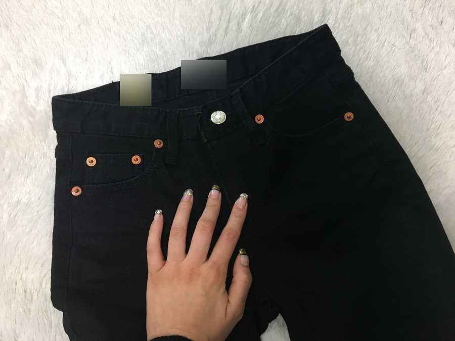 Korea Jeans Pants Black Zipper Skinny Casual Neat 