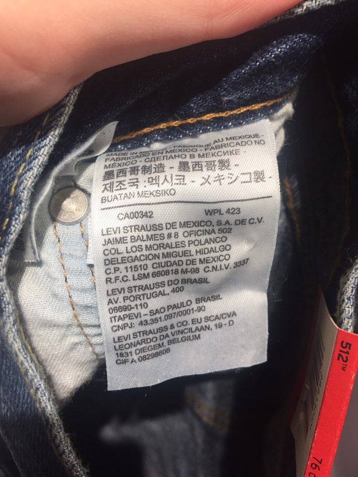 Korea Jeans Pants Levis S Men's 512 Slim Tapere