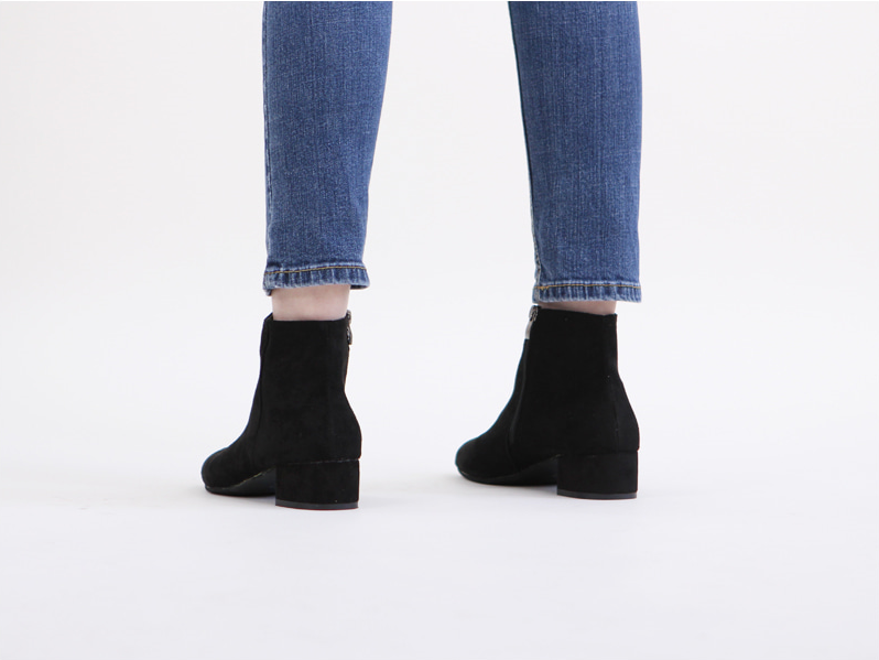 RJ-8323 Zipper Suede Ankle Boots Luxury Pattern Dr