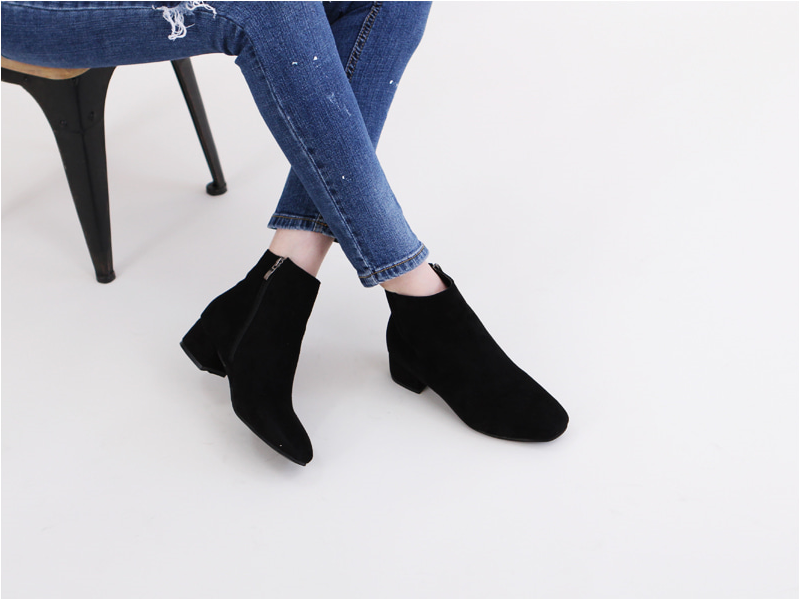 RJ-8323 Zipper Suede Ankle Boots Luxury Pattern Dr