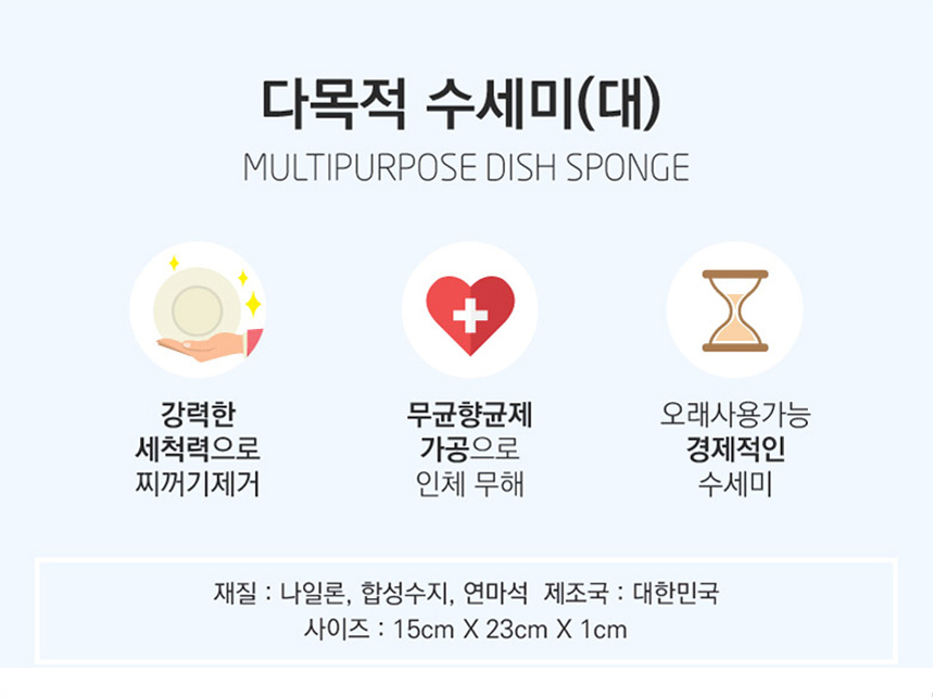 Scrubber Dish Washing Clean Sponge Scourer Small M