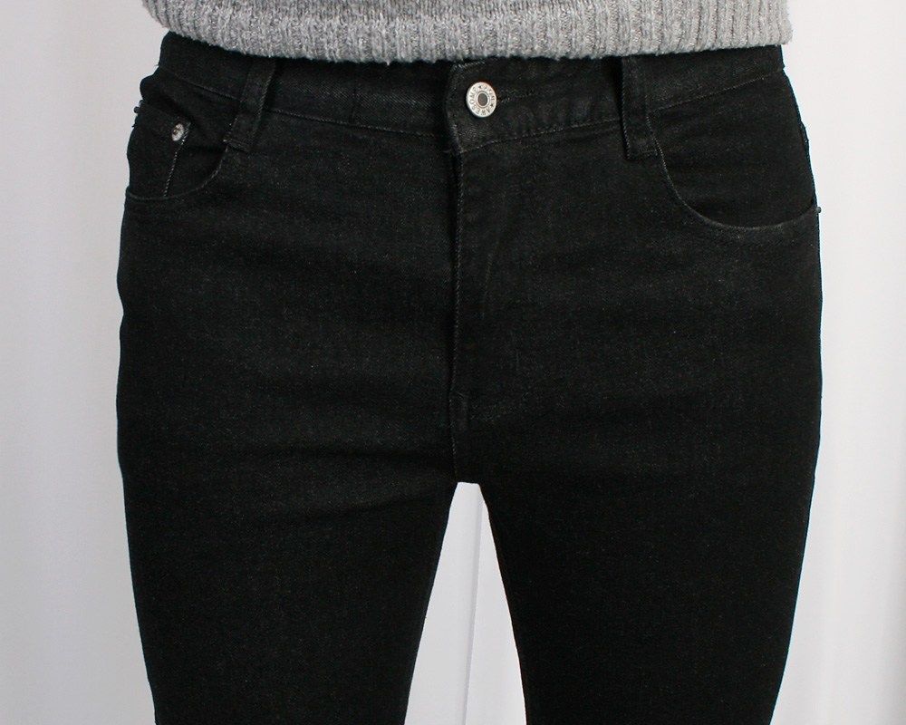 Korea Jeans Pants Men Straight Pit Stone Washing B