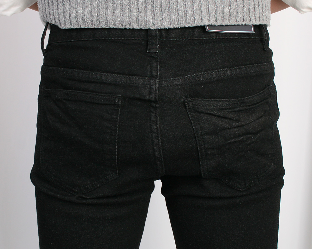 Korea Jeans Pants Men Straight Pit Stone Washing B