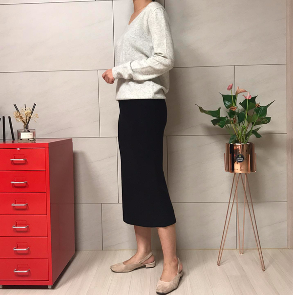 HOLOGENMENT Cashmere Knit Long Skirt H Line Skirt 