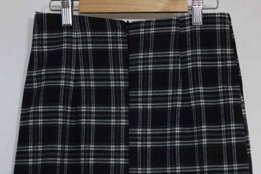 H Line Check Long Skirts Midi Mid Autumn Winter Wo