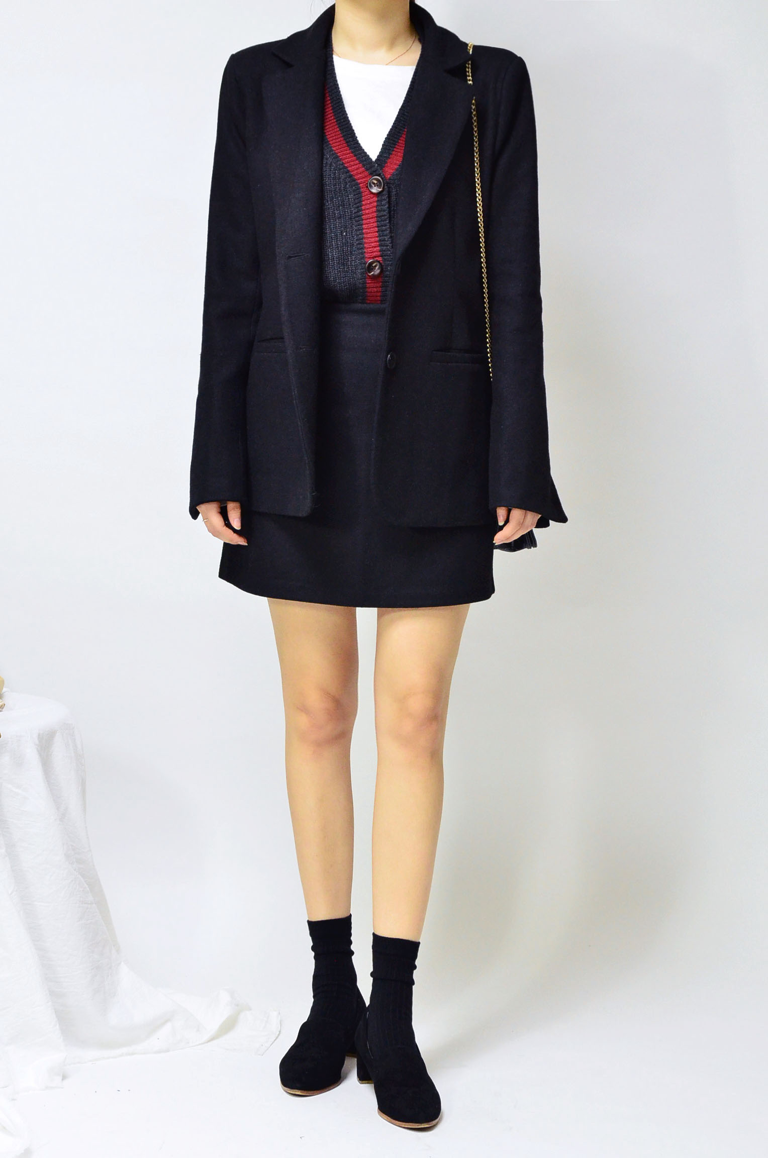 Mini skirt Winter skirt 2 color Ult Short wool jac