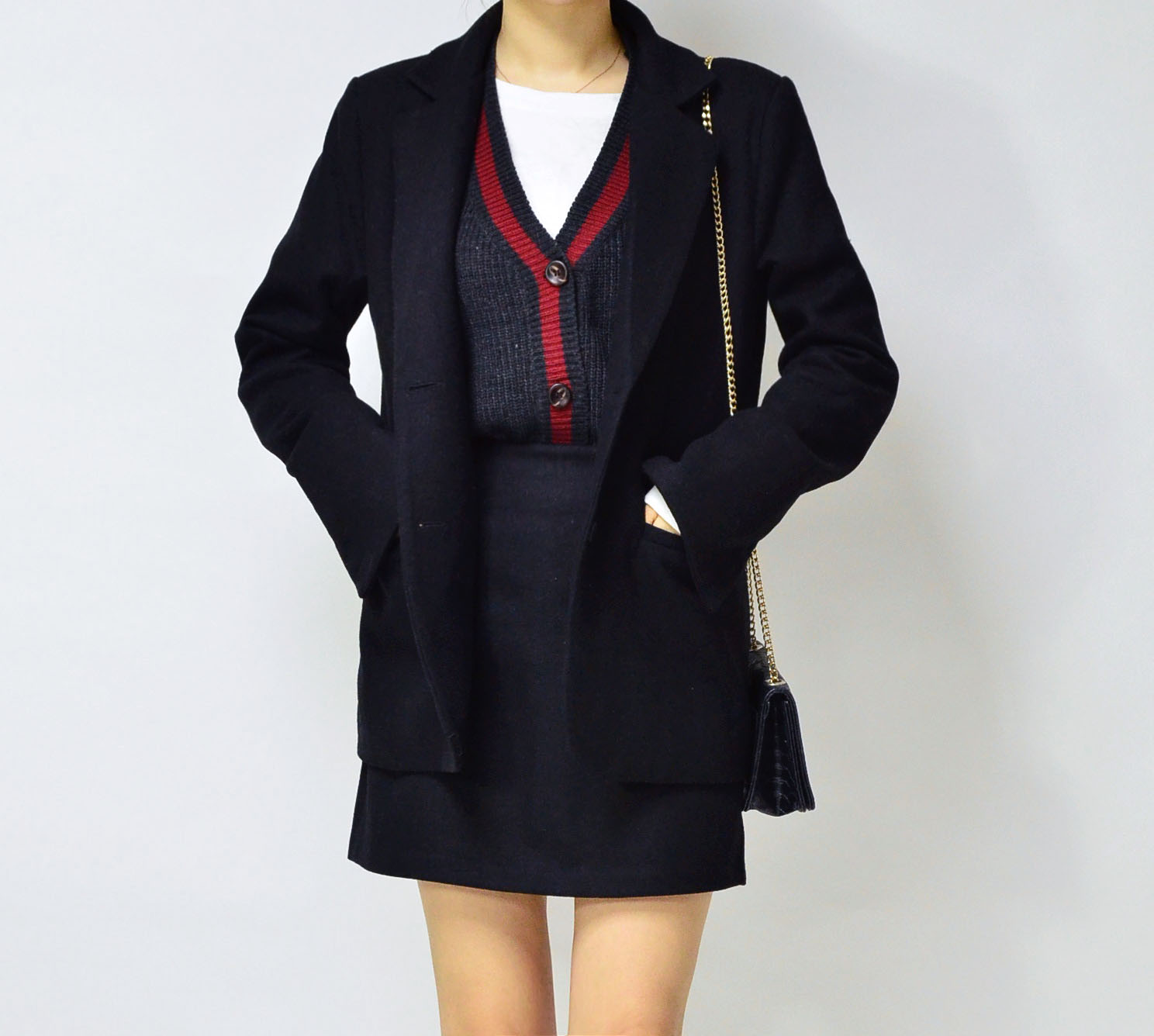 Mini skirt Winter skirt 2 color Ult Short wool jac
