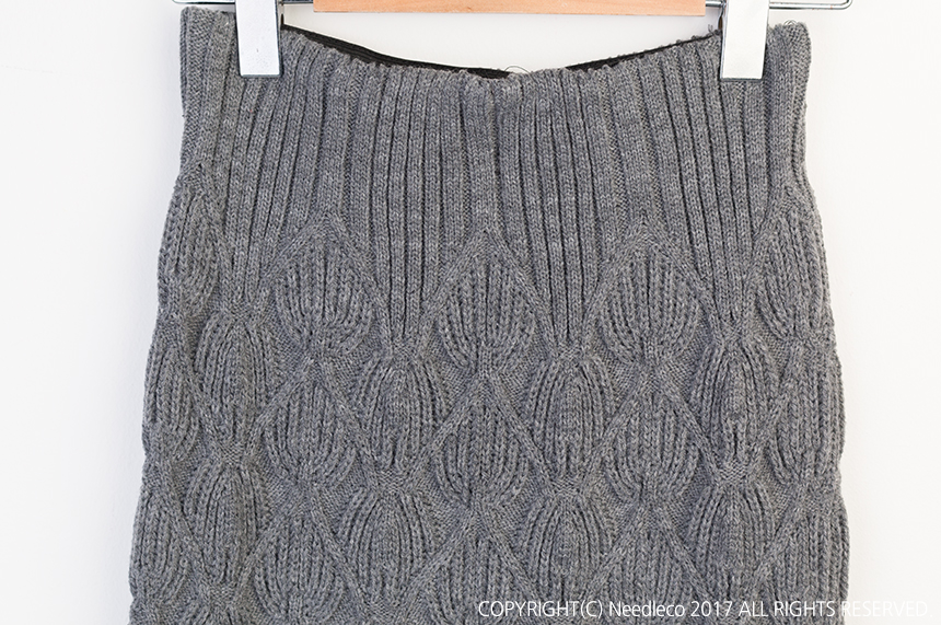 Needle Nose Pretzel Mermaid Frill Knit Long Skirt 