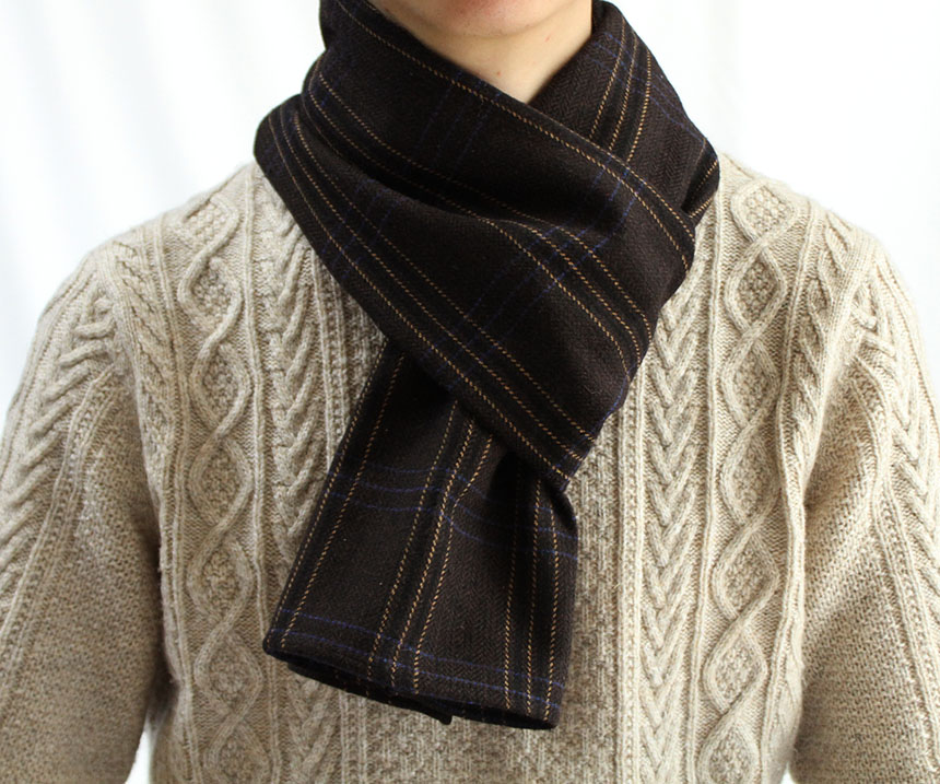 Check muffler Autumn winter shawl Daily fashion Ba