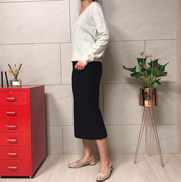 HOLOGENMENT Cashmere Knit Long Skirt H Line Skirt 