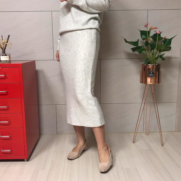 HOLOGENMENT Cashmere Knit Long Skirt H Line Skirt 