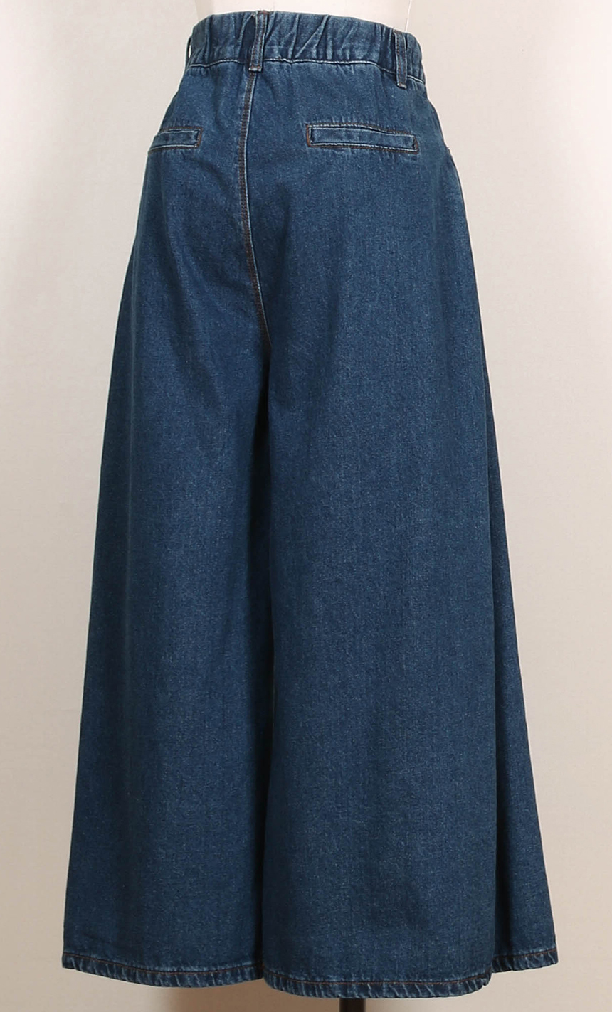 Korea Jeans Pants Banding Denim Wide Pants