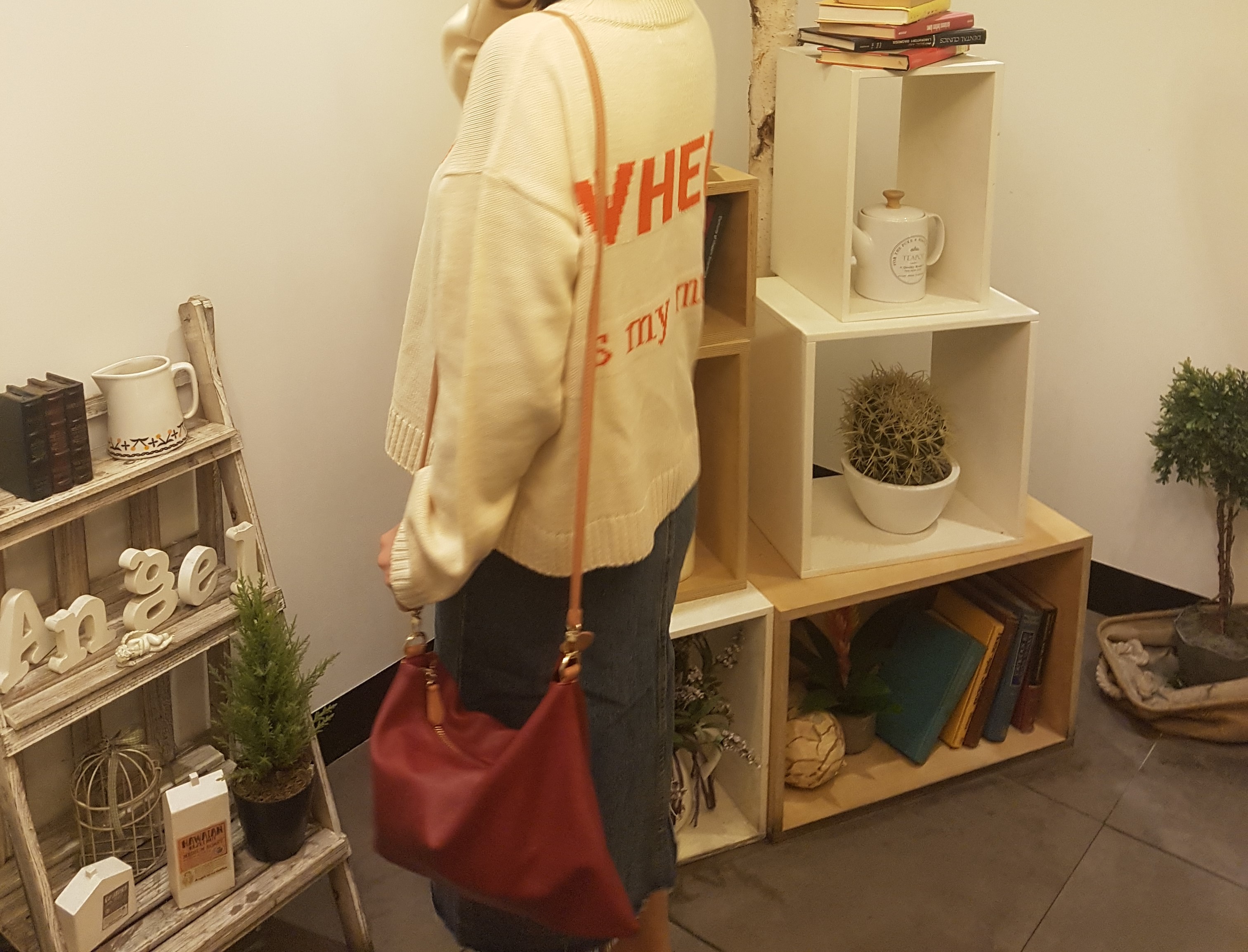 Denim Skirt Vintage Skirt Long Sheepskin Coat Deni