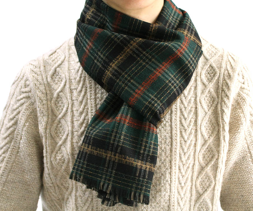 Check muffler Autumn winter shawl Daily fashion Ba
