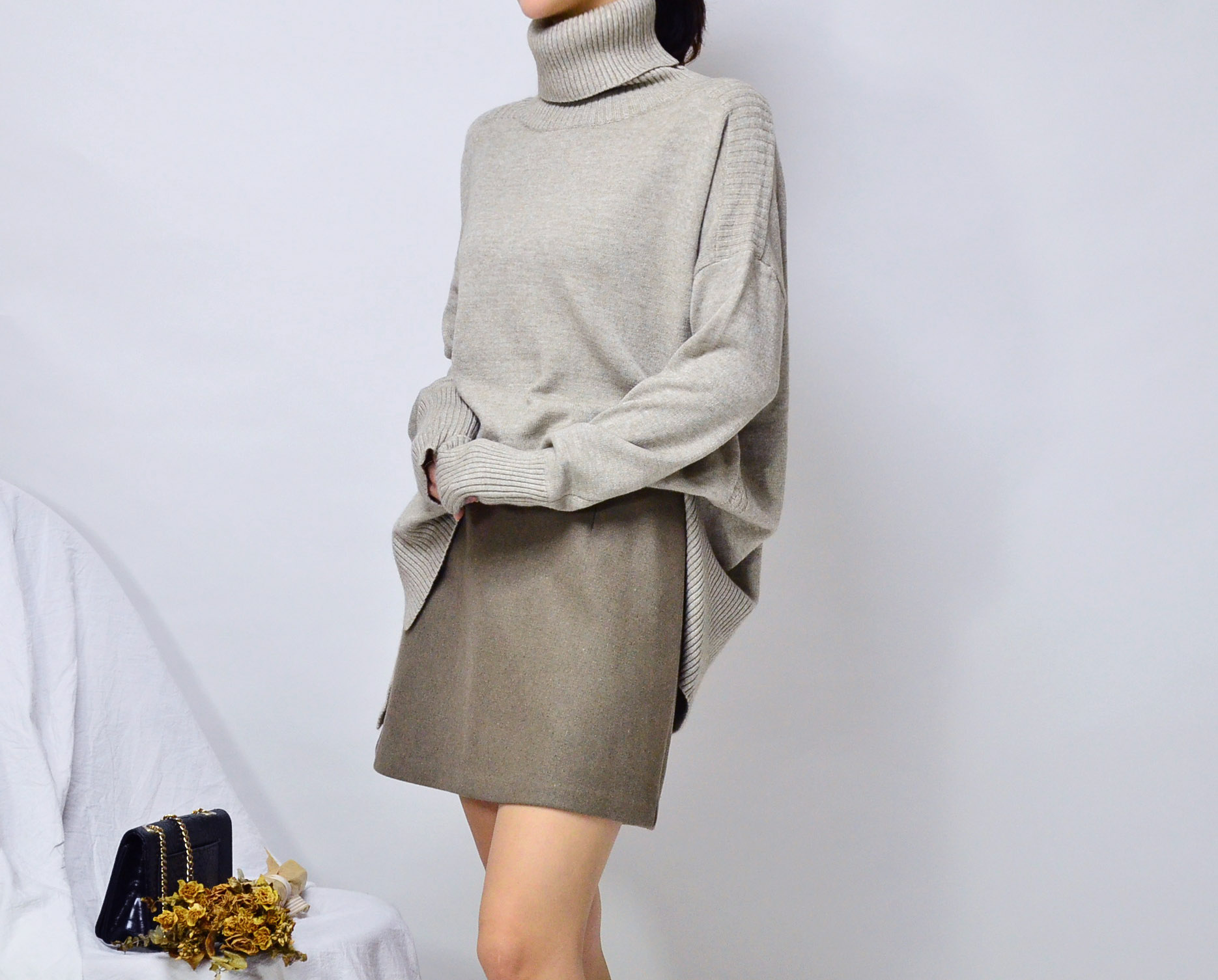 Mini skirt Winter skirt 2 color Ult Short wool jac