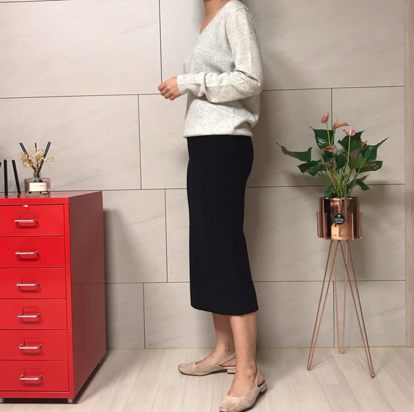 HOLOGENMENT Cashmere Knit Long Skirt H Line Skirt 