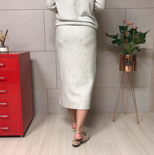 HOLOGENMENT Cashmere Knit Long Skirt H Line Skirt 