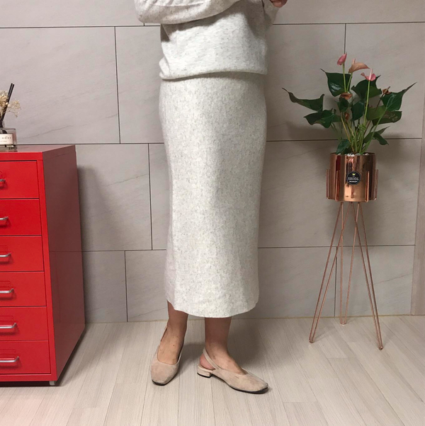 HOLOGENMENT Cashmere Knit Long Skirt H Line Skirt 