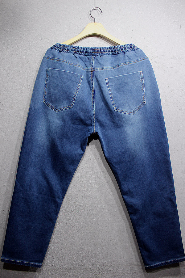 Korea Jeans Pants Men's Big Size Waist Bending 