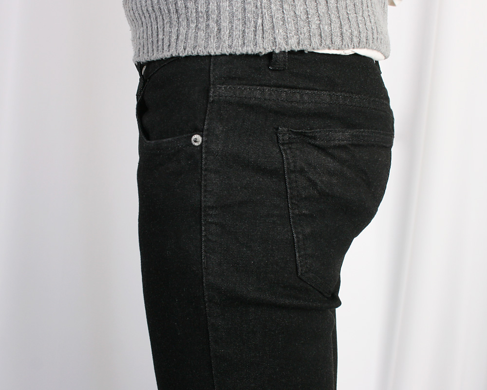 Korea Jeans Pants Men Straight Pit Stone Washing B