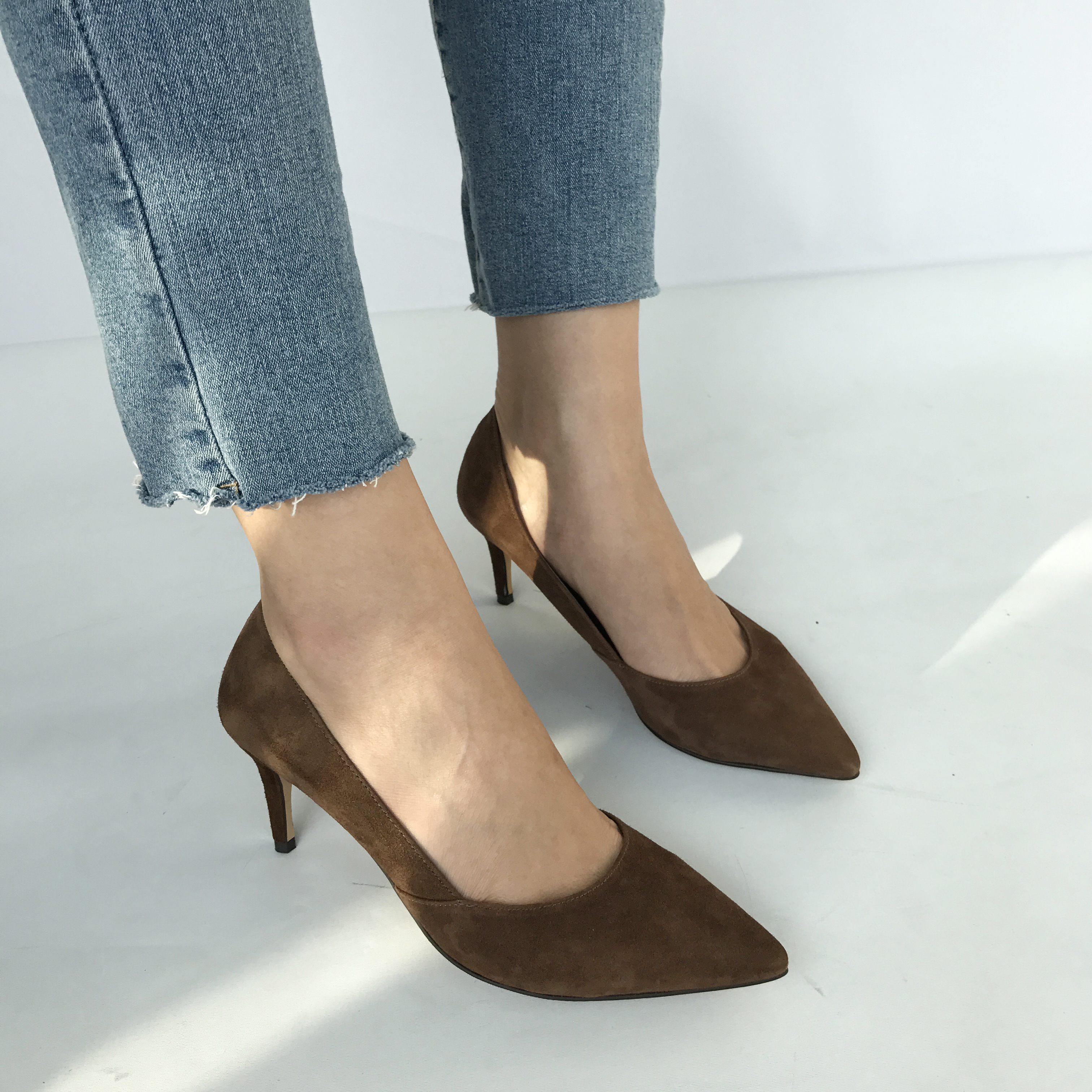 Sheepskin suede stiletto midsole 7cm handmade, 201