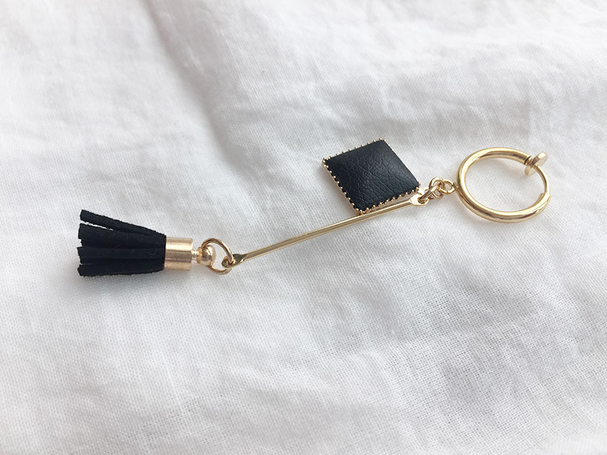 Uncut leather tassel drop earrings earrings unique