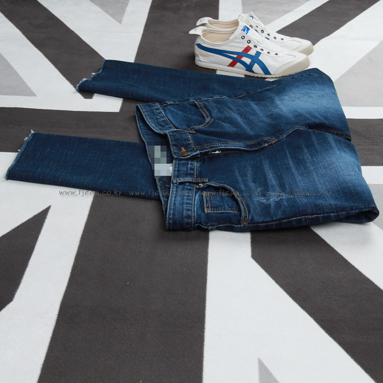 Korea Jeans Pants Uneven Cutting Date Jeans Big Si