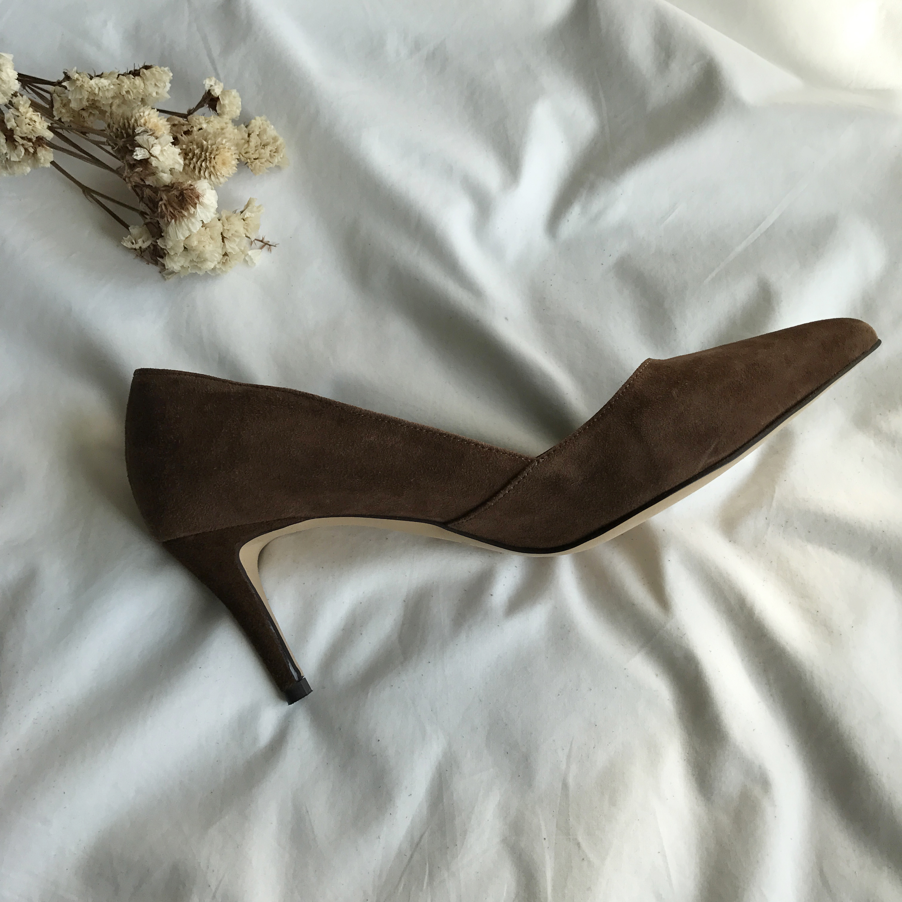 Sheepskin suede stiletto midsole 7cm handmade, 201