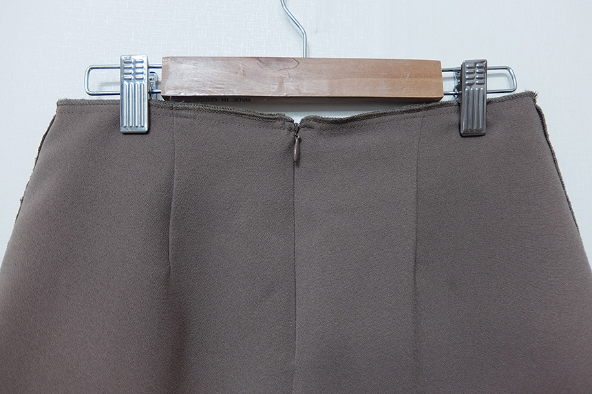 A Line Black Brown Mini Skirt Feminine Look Ha ha 