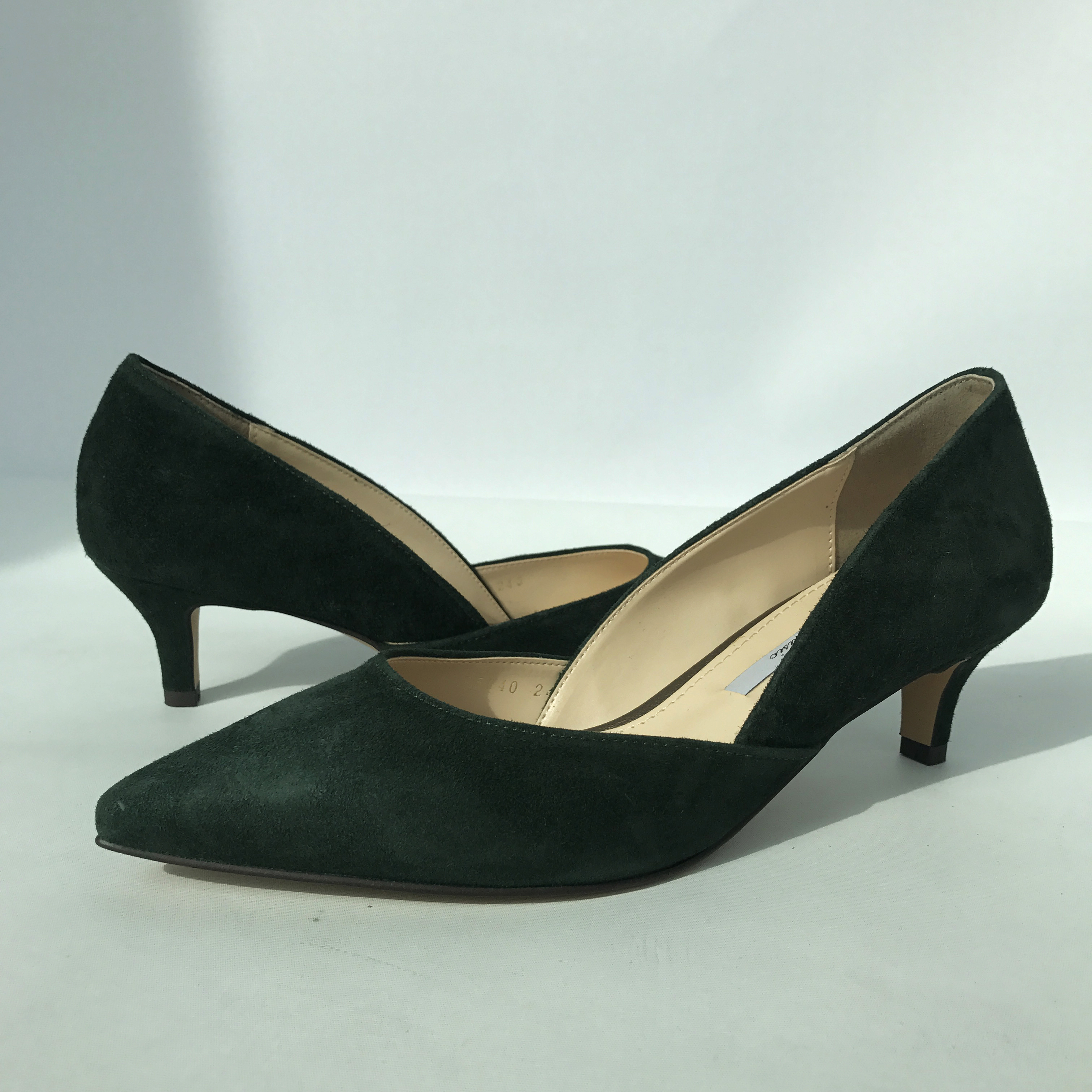 Sheepskin suede stiletto midsole 5cm handmade blac