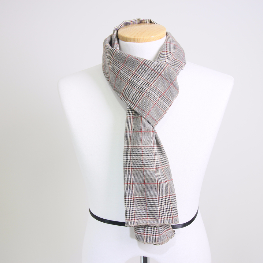 Handmade Glen check muffler Easy gift Fashion coor