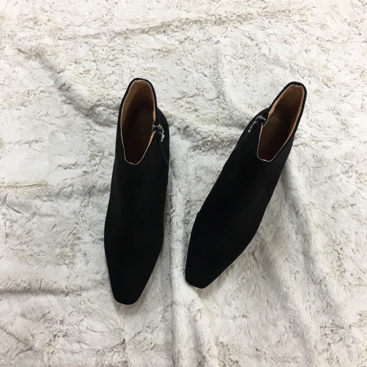 Suede Angle Boots 4color Middle-Heel Ankle Shinsei