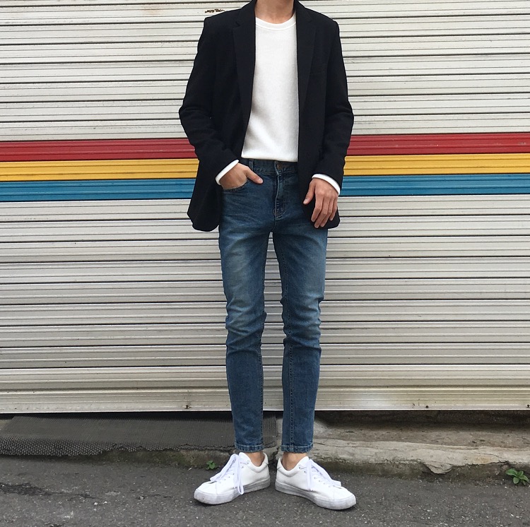 Korea Jeans Pants Vintage Washing Man Daily Look C