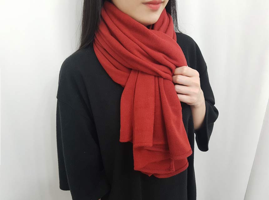 Basic Wool Knit Muffler Shawl Mini Petite Couple I