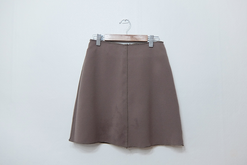 A Line Black Brown Mini Skirt Feminine Look Ha ha 