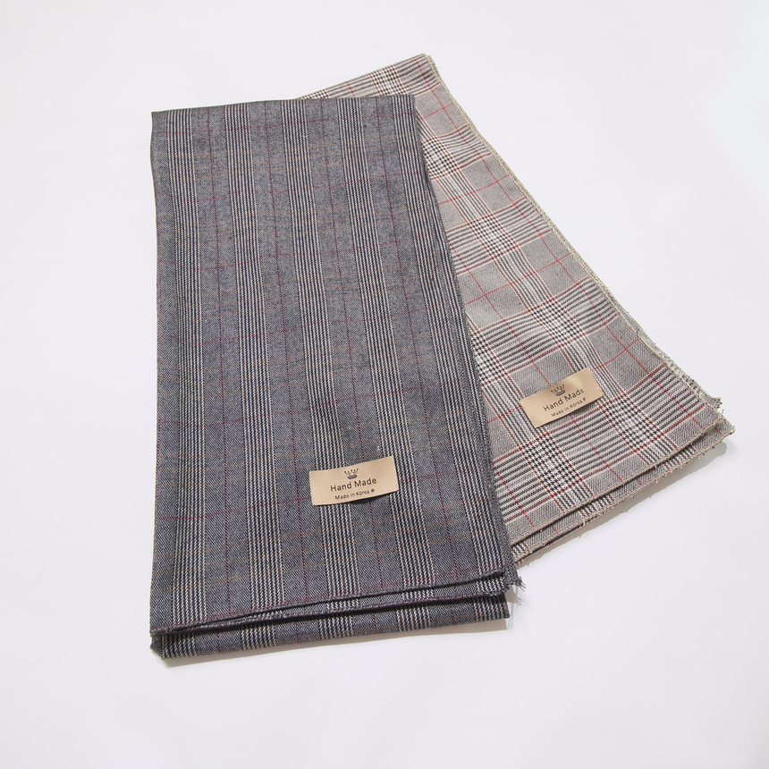 Handmade Glen check muffler Easy gift Fashion coor