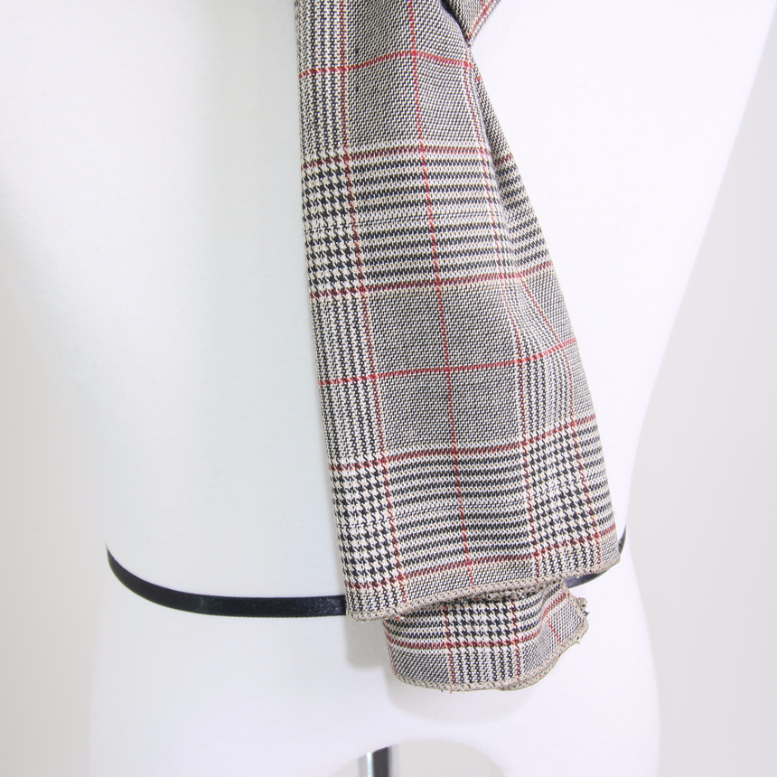 Handmade Glen check muffler Easy gift Fashion coor