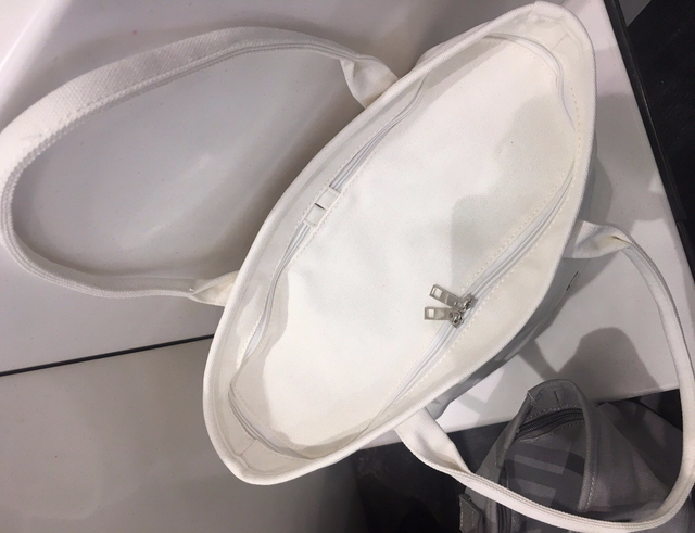 Colorless canvas eco bag full-bodied comfortably d