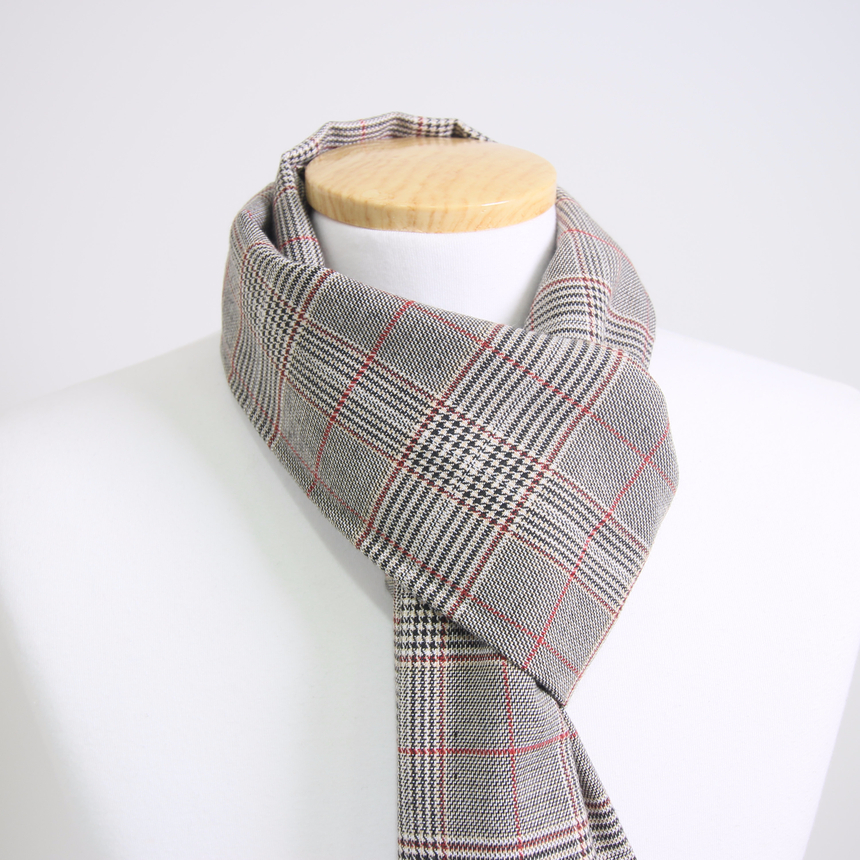 Handmade Glen check muffler Easy gift Fashion coor