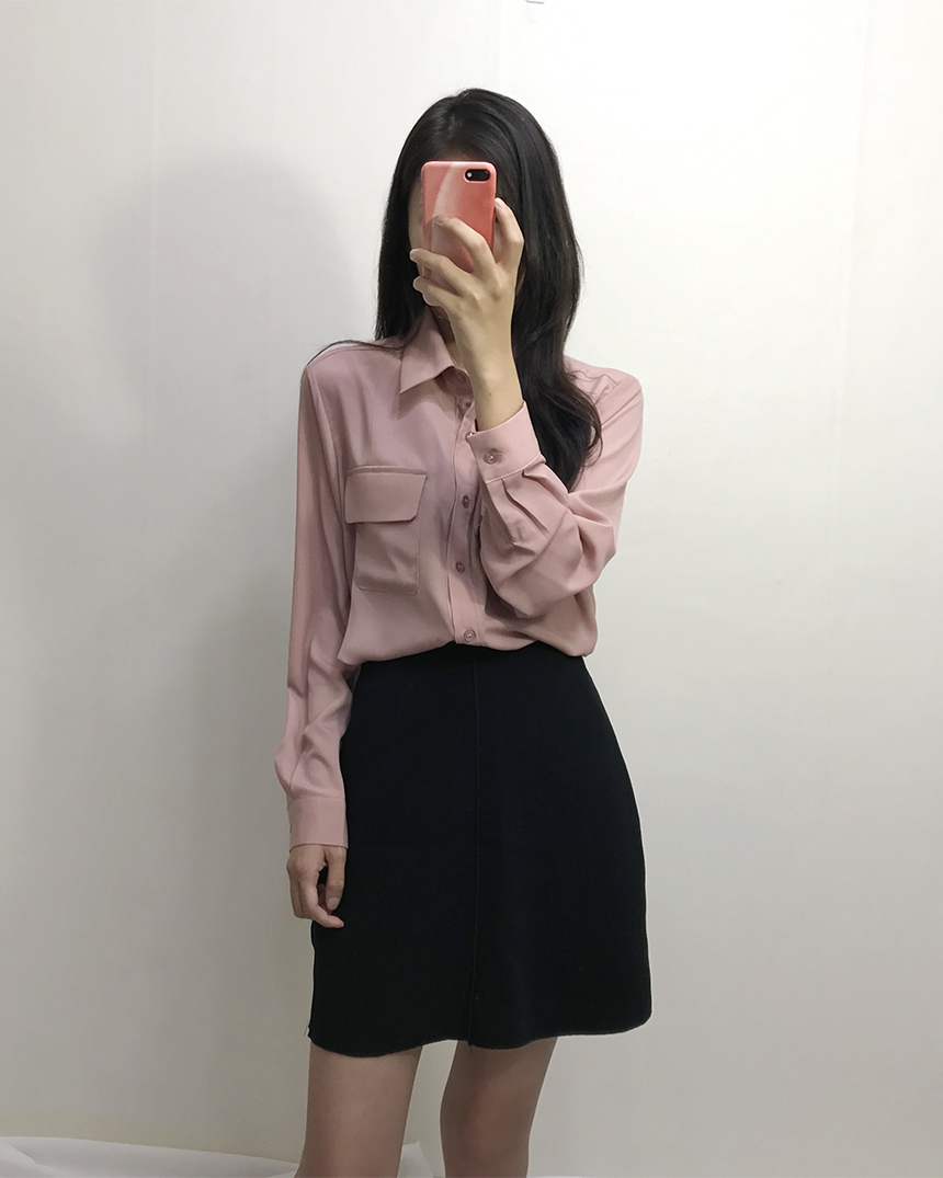 A Line Black Brown Mini Skirt Feminine Look Ha ha 