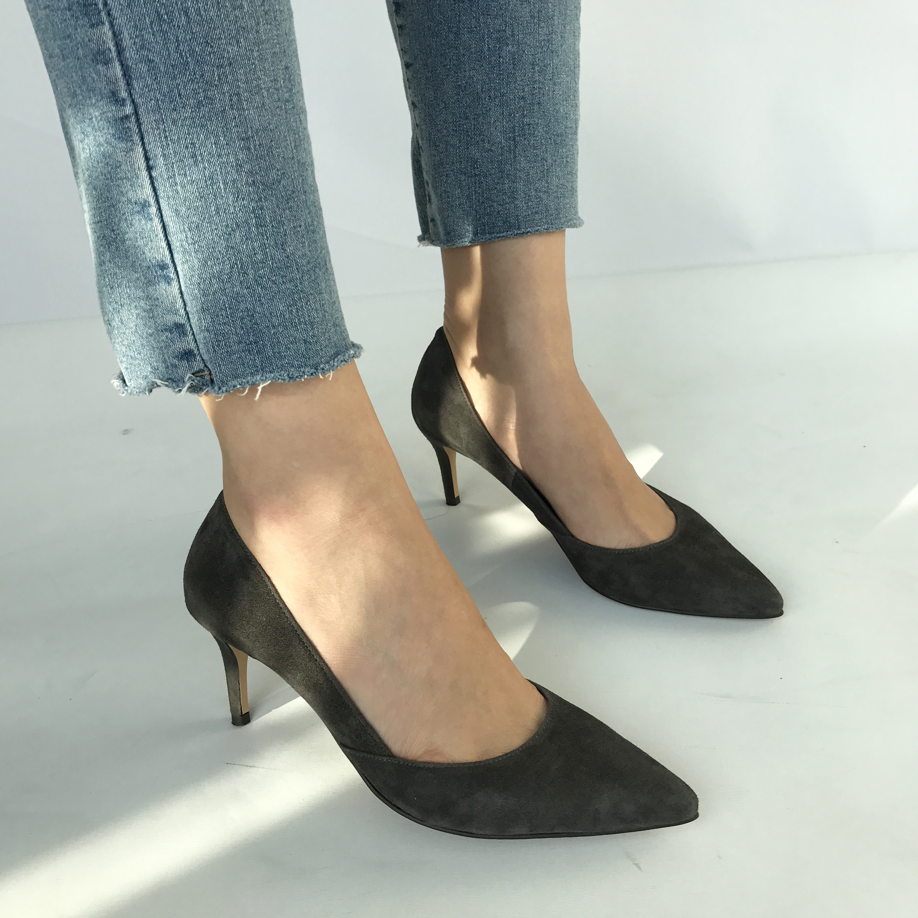 Sheepskin suede stiletto midsole 7cm handmade, 201