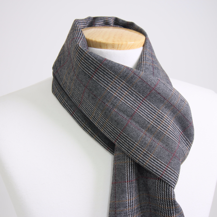 Handmade Glen check muffler Easy gift Fashion coor