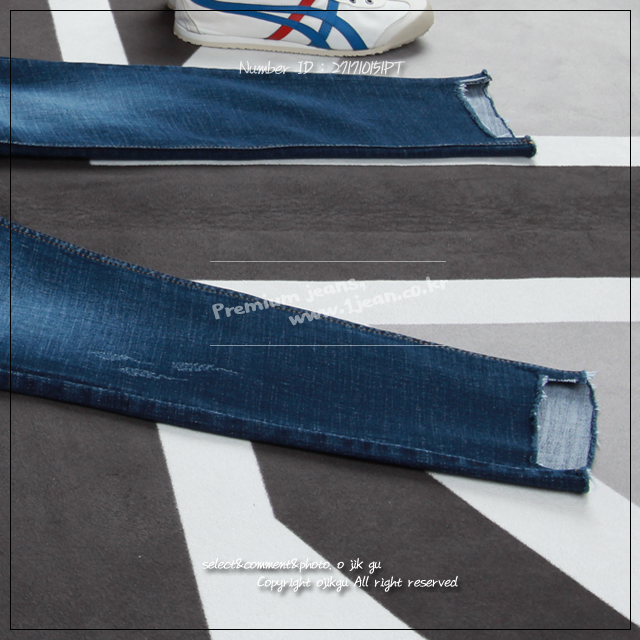 Korea Jeans Pants Uneven Cutting Date Jeans Big Si