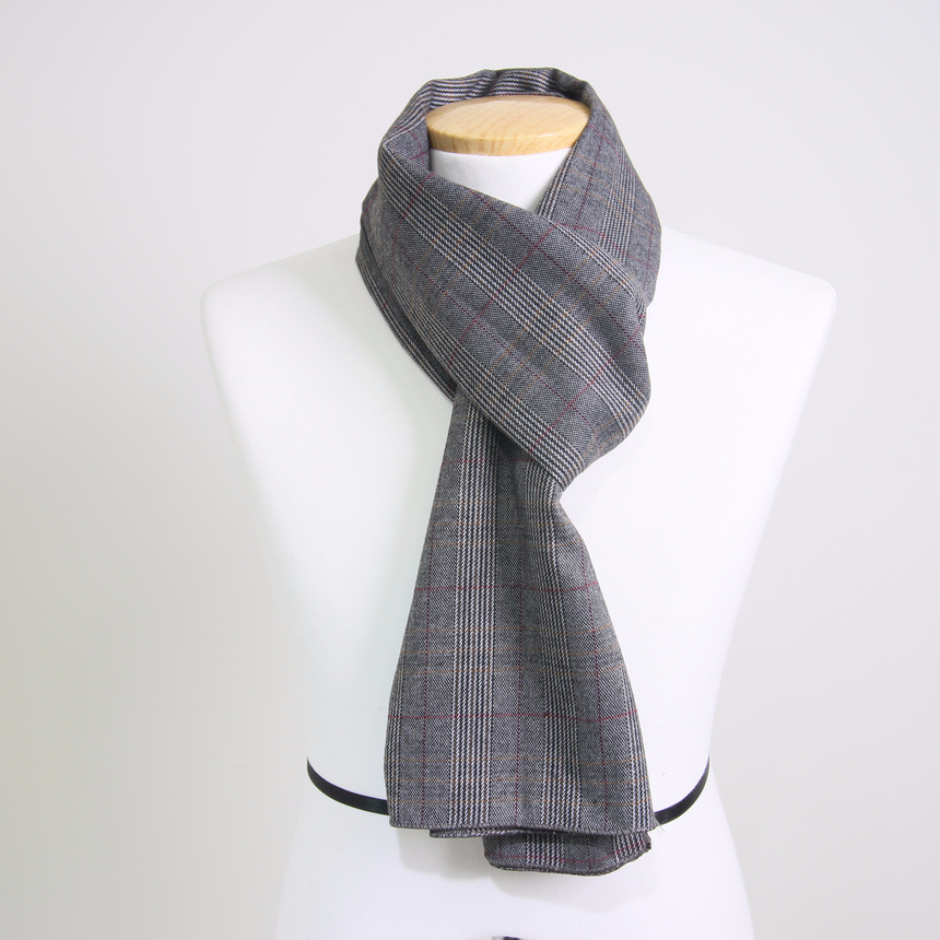 Handmade Glen check muffler Easy gift Fashion coor