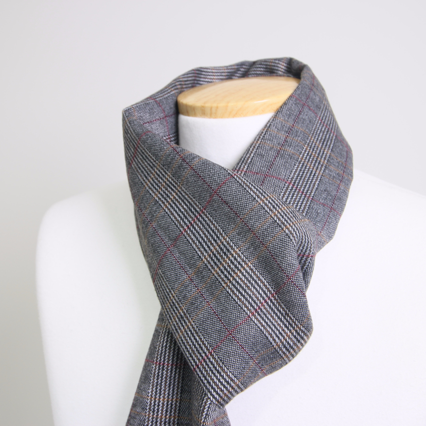 Handmade Glen check muffler Easy gift Fashion coor