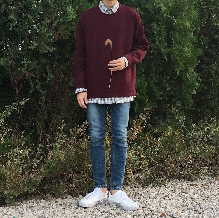 Korea Jeans Pants Vintage Washing Man Daily Look C