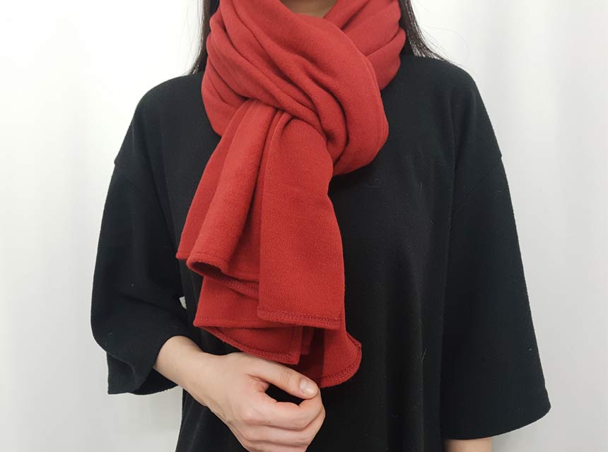 Basic Wool Knit Muffler Shawl Mini Petite Couple I